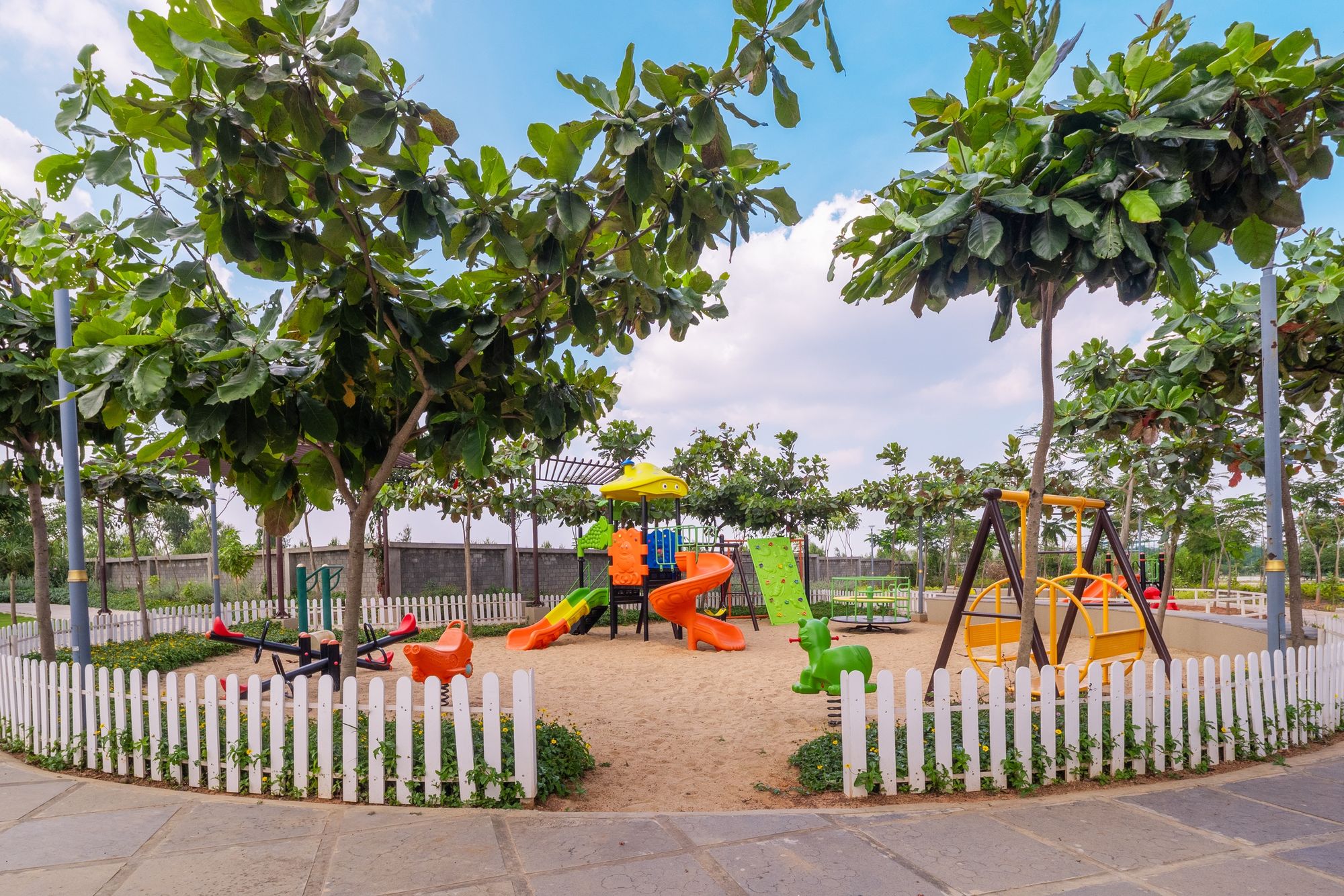 Children's play area at Auraville, actual photograph